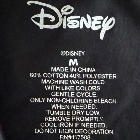Disney Lilo Stitch Happy Hanukkah Crew Neck Graphic T-Shirt Womens Medium Black - Picture 4 of 6